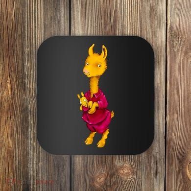 Llama Red Pajama Coaster