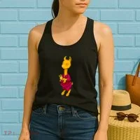 Llama Red Pajama Women's Tank Top thumb 2