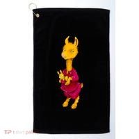 Llama Red Pajama Golf Towel thumb 0