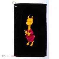Llama Red Pajama Golf Towel thumb 0