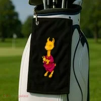 Llama Red Pajama Golf Towel thumb 2