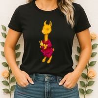Llama Red Pajama Women's T-Shirt thumb 2