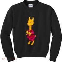 Llama Red Pajama Kids Sweatshirt thumb 0