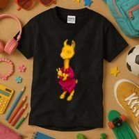 Llama Red Pajama Kids T-Shirt thumb 3