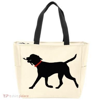 Labrador Retriever Play Fetch Black Lab Tote Bag