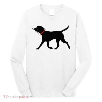 Labrador Retriever Play Fetch Black Lab Long Sleeve Shirt