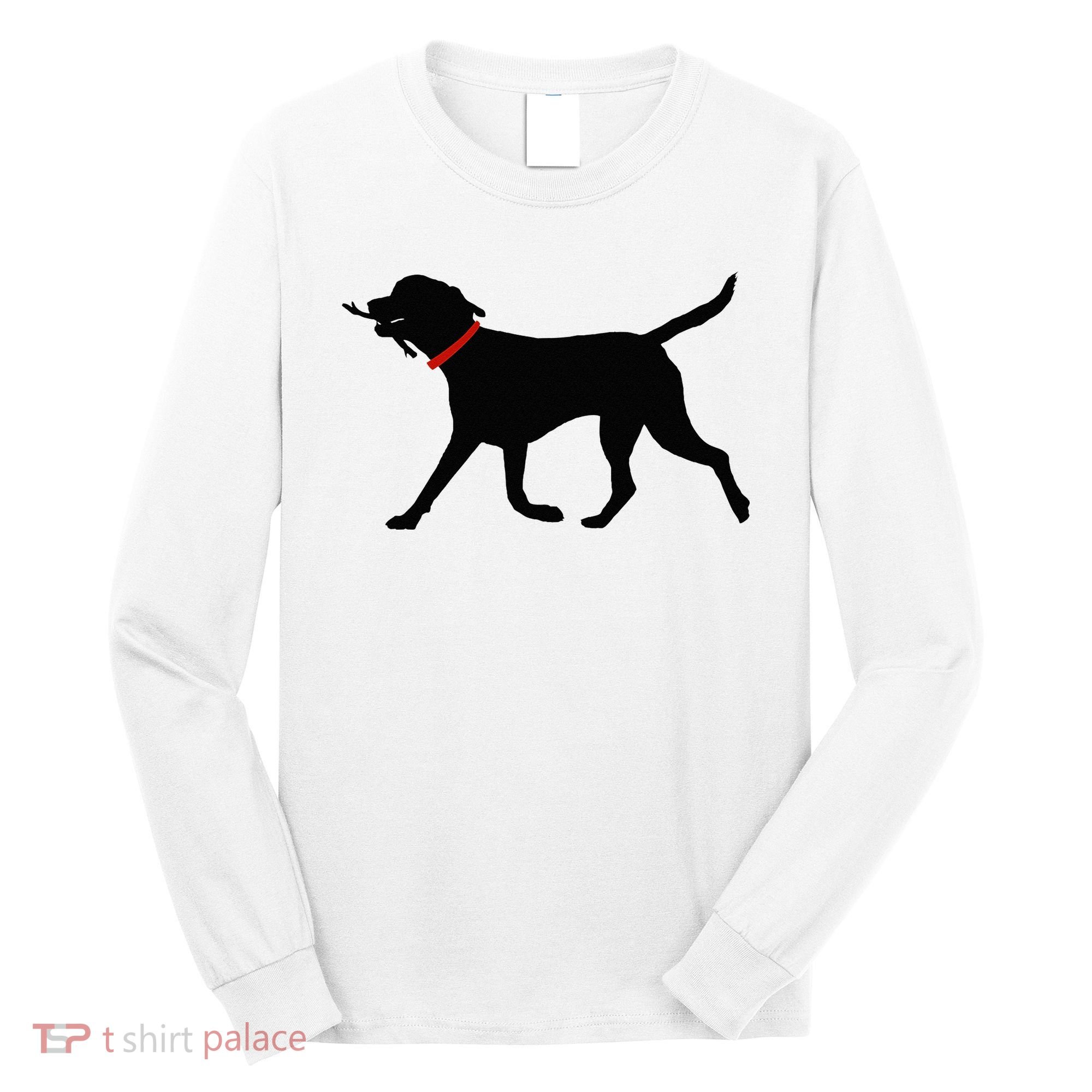 Labrador Retriever Play Fetch Black Lab Long Sleeve Shirt