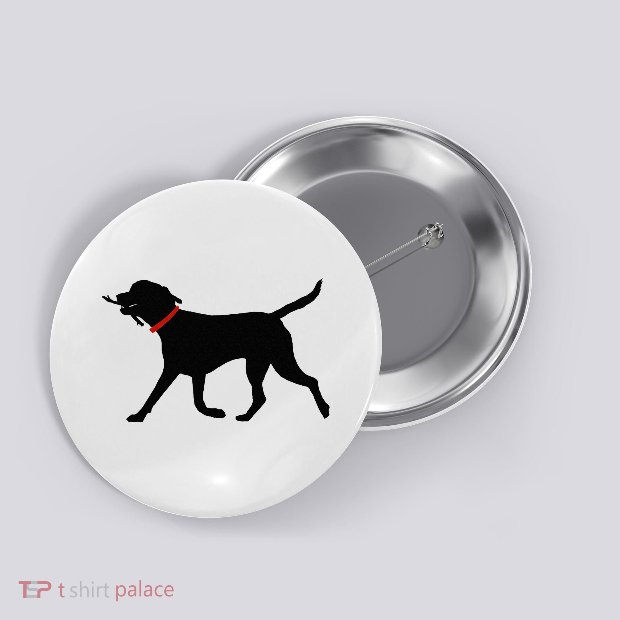 Labrador Retriever Play Fetch Black Lab Button