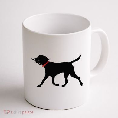 Labrador Retriever Play Fetch Black Lab Coffee Mug back