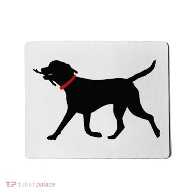 Labrador Retriever Play Fetch Black Lab Mousepad