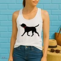 Labrador Retriever Play Fetch Black Lab Women's Tank Top thumb 2