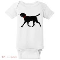 Labrador Retriever Play Fetch Black Lab Baby Bodysuit thumb 0