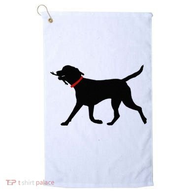 Labrador Retriever Play Fetch Black Lab Golf Towel