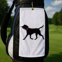 Labrador Retriever Play Fetch Black Lab Golf Towel thumb 2