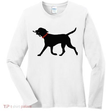 Labrador Retriever Play Fetch Black Lab Women's Long Sleeve Shirt