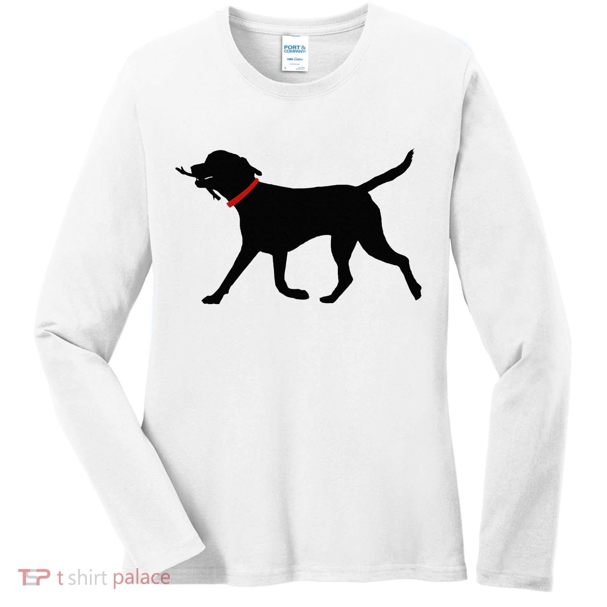 Labrador Retriever Play Fetch Black Lab Women's Long Sleeve Shirt