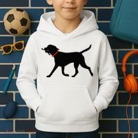 Labrador Retriever Play Fetch Black Lab Kids Hoodie thumb 2