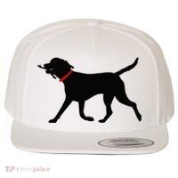 Labrador Retriever Play Fetch Black Lab Wool Snapback Cap thumb 0
