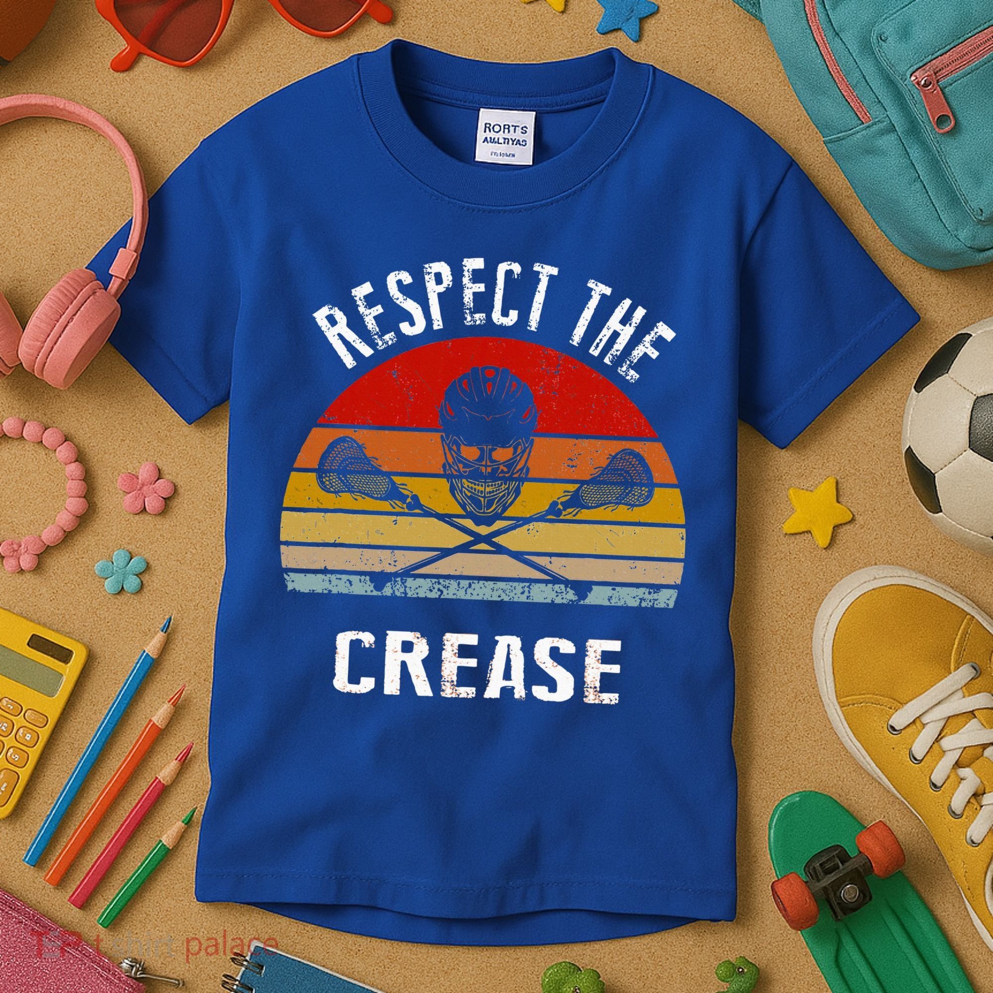 Lacrosse Retro Respect The Crease Kids T-Shirt