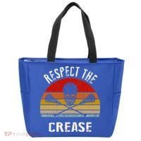 Lacrosse Retro Respect The Crease Tote Bag thumb 0