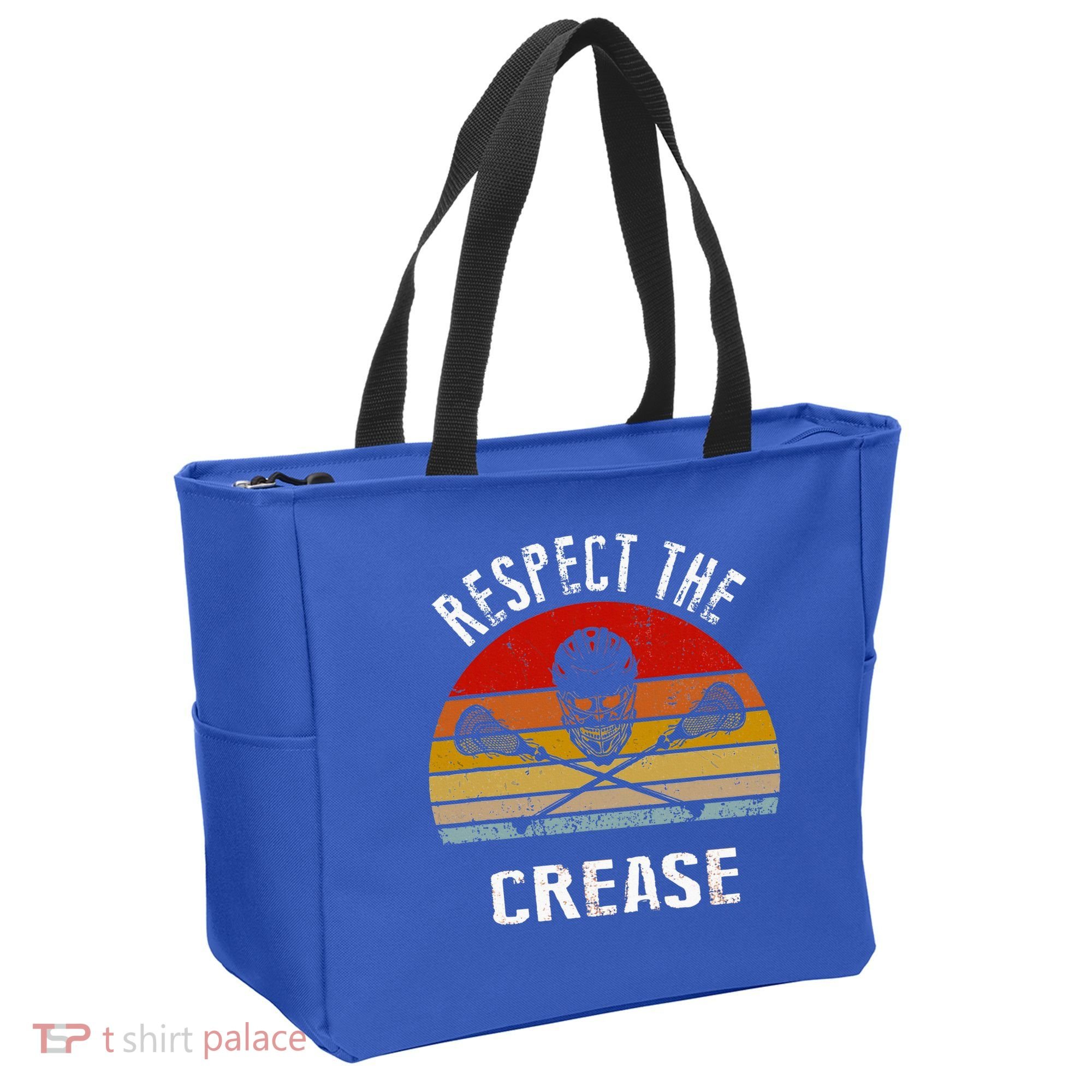 Lacrosse Retro Respect The Crease Tote Bag