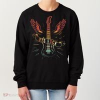 Lets Rock Rock n Roll Guitar Retro lovers Women's Sweatshirt thumb 0
