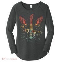Lets Rock Rock n Roll Guitar Retro lovers Women's Perfect Tri Tunic Long Sleeve Shirt thumb 0