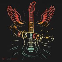 Lets Rock Rock n Roll Guitar Retro lovers Baby Long Sleeve Bodysuit thumb 2