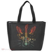 Lets Rock Rock n Roll Guitar Retro lovers Tote Bag thumb 0