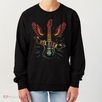 Lets Rock Rock N Roll Guitar Retro Lovers Women's Sweatshirt thumb 0