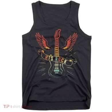 Lets Rock Rock N Roll Guitar Retro Lovers Tank Top
