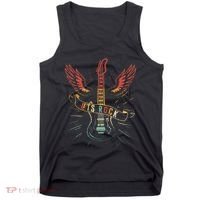 Lets Rock Rock N Roll Guitar Retro Lovers Tank Top thumb 0
