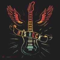 Lets Rock Rock N Roll Guitar Retro Lovers Golf Towel thumb 3