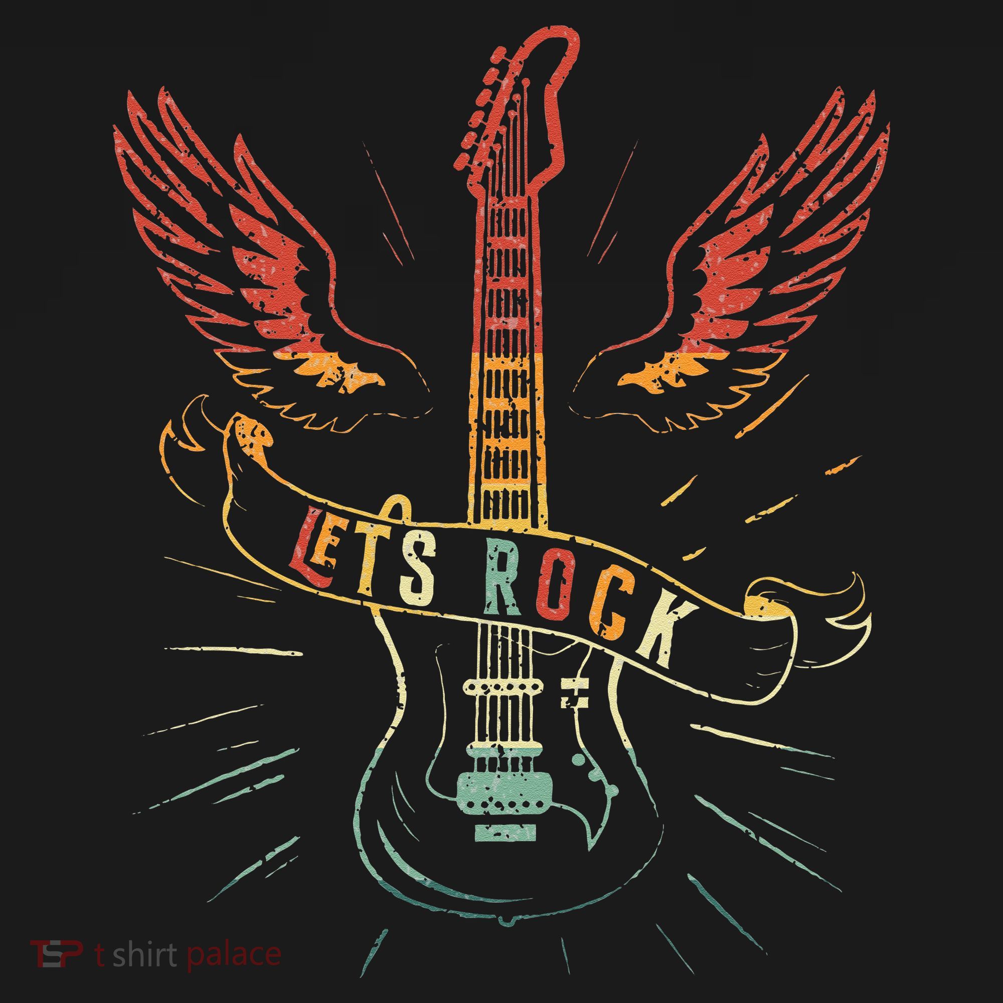 Lets Rock Rock N Roll Guitar Retro Lovers Visor