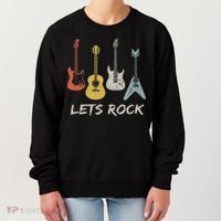 Lets Rock Rock N Roll Guitar Retro Gift Women Women's Sweatshirt thumb 0