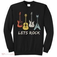 Lets Rock Rock N Roll Guitar Retro Gift Women Sweatshirt thumb 0
