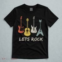 Lets Rock Rock N Roll Guitar Retro Gift Women T-Shirt thumb 5