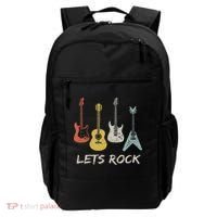 Lets Rock Rock N Roll Guitar Retro Gift Women Backpack thumb 0
