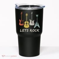 Lets Rock Rock N Roll Guitar Retro Gift Women Tumbler thumb 0