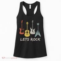 Lets Rock Rock N Roll Guitar Retro Gift Women Women's Tank Top thumb 0