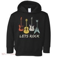 Lets Rock Rock N Roll Guitar Retro Gift Women Toddler Hoodie thumb 0