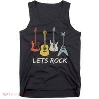 Lets Rock Rock N Roll Guitar Retro Gift Women Tank Top thumb 0