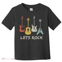 Lets Rock Rock N Roll Guitar Retro Gift Women Toddler T-Shirt thumb 0