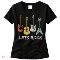 Lets Rock Rock N Roll Guitar Retro Gift Women Women's T-Shirt thumb 0