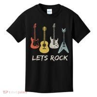 Lets Rock Rock N Roll Guitar Retro Gift Women Kids T-Shirt thumb 0