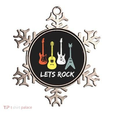 Lets Rock Rock N Roll Guitar Retro Gift Men Women Ornament