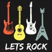 Lets Rock Rock N Roll Guitar Retro Gift Men Women Ornament thumb 1