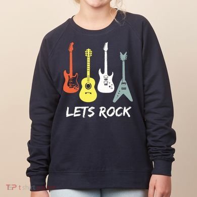 Lets Rock Rock N Roll Guitar Retro Gift Men Women Women's Sweatshirt