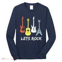Lets Rock Rock N Roll Guitar Retro Gift Men Women Long Sleeve Shirt thumb 0