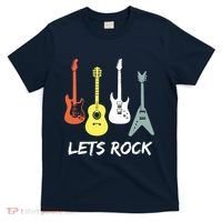 Lets Rock Rock N Roll Guitar Retro Gift Men Women T-Shirt thumb 0